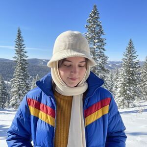 Eddie Bauer Vintage Wool blend  Balaclava Scarf Hat 1970’s